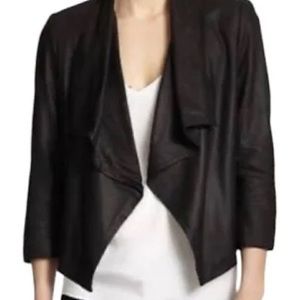 Alice+Olivia cropped leather evening jacket, small. Great condition/no flaws.